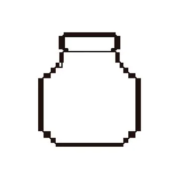 Pixel video game bottle potion Stock Illustration