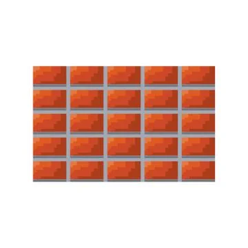 Pixel video game brick wall 스톡 일러스트