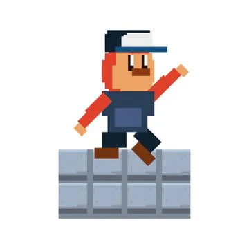 Pixel video game Stock Illustration
