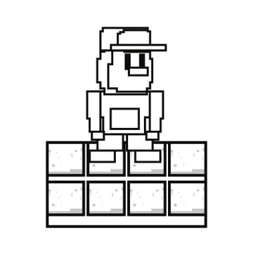 Pixel video game Stock Illustration