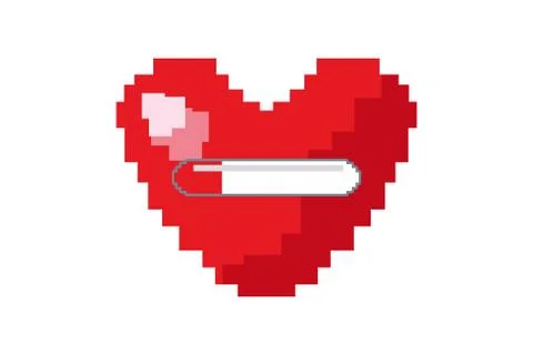 Pixel video game Stock Illustration