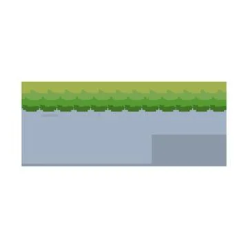 Pixel video game level interface Stock Illustration