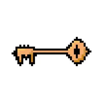 Pixel vintage keys Stock Illustration