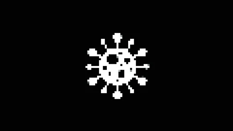 Pixel virus glitch icon animated. Stock Footage 168005857