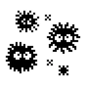 Pixel virus image. Vector illustration Illustrazione stock