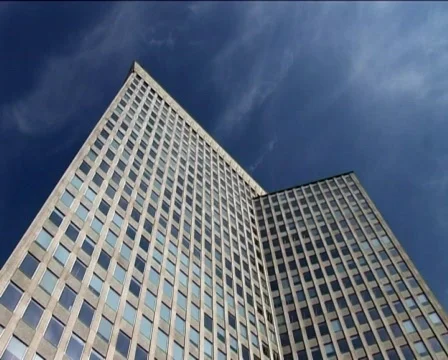 Pixel windows and clouds Stockbeeldmateriaal 697191