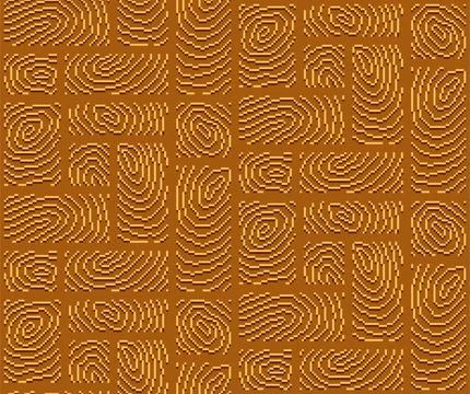 Pixel Wood Grain Seamless Pattern Illustrazione stock