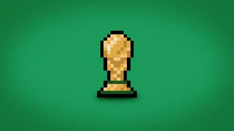Pixel World Cup background - high res 8 bit wallpaper Stock Illustration