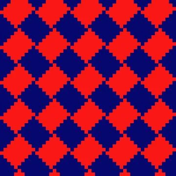 Pixel Woven Geometric Seamless Pattern イラスト素材