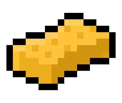 Pixel yellow sponge - isolated 8 bit vector Stock Illustration