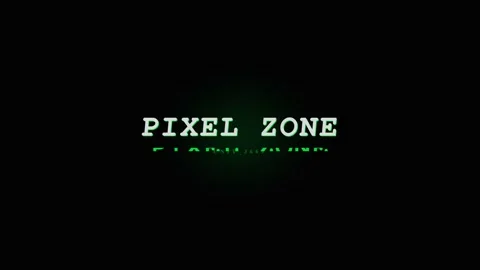 Pixel Zone Text Animation - Digital Glitch Effect with Futuristic Font Stock Footage 331568376