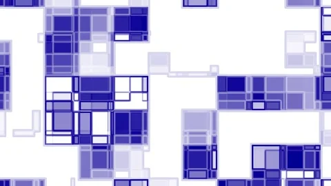 Pixelate white and blue square background L Stock Footage 304337995