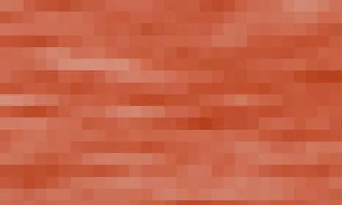 A pixelated abstract image features horizontal bands of orange and lighter .. Stock Illustration