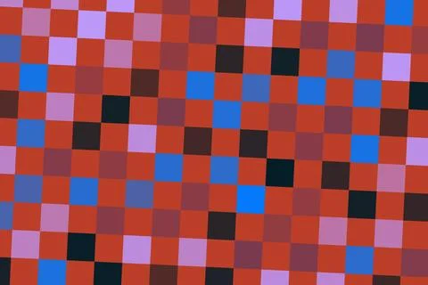 Pixelated abstract pattern with red blue purple and black Illustration