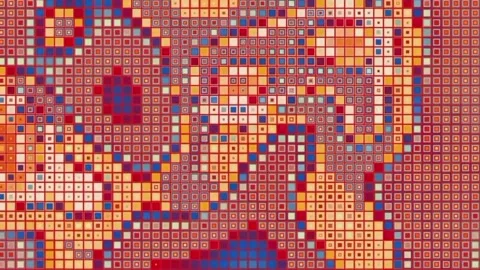 Pixelated Abstract Terrain Map Pattern Stock-Footage 334154493