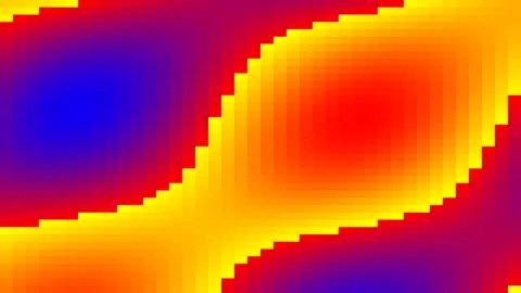 Pixelated Abstract Thermal Heat Map Background in Rainbow Spectrum Colors Stock Footage 340341244