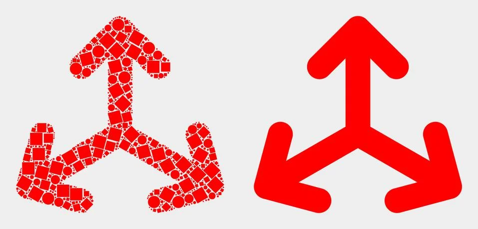 Pixelated and Flat Vector Expand Arrows Icon Illustrazione stock