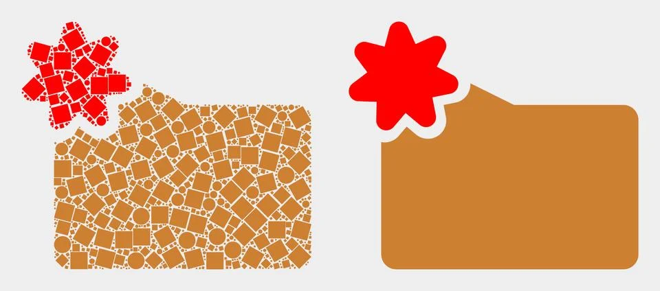 Pixelated and Flat Vector New Folder Icon Illustrazione stock