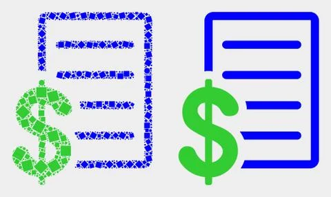 Pixelated and Flat Vector Price List Icon 스톡 일러스트