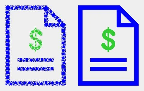 Pixelated and Flat Vector Price Page Icon Illustrazione stock