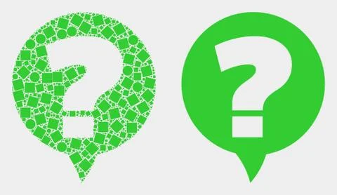 Pixelated and Flat Vector Question Banner Icon Ilustración de archivo