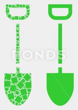 shovel clipart flat