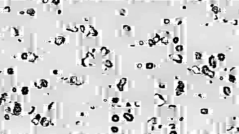 Pixelated, animated blocks with inner dynamic abstract shapes 스톡 동영상 147076123