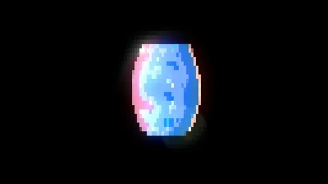 Pixelated animated concept of easter egg . Great for an oldschool game Video stock 102805540