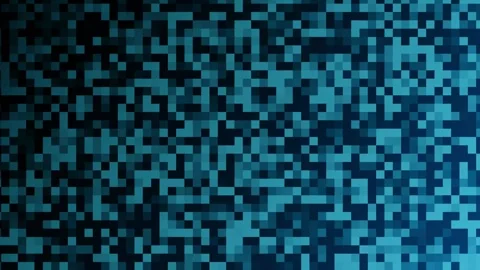 Pixelated animation background blue teal and black Stockbeeldmateriaal 296750206