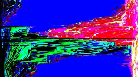 Pixelated animation damaged screen, digital interferences, grain, noise, loop Stock Footage 118433682