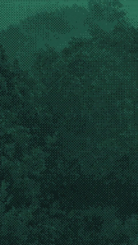 Pixelated animation of tree leaves moving in the wind. Stock Footage 309980193