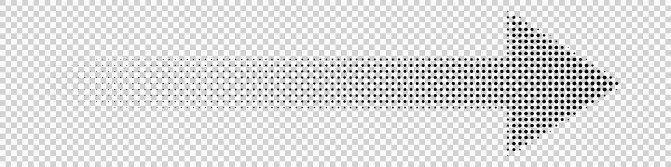 Pixelated arrow pointing right, made of small squares 스톡 일러스트