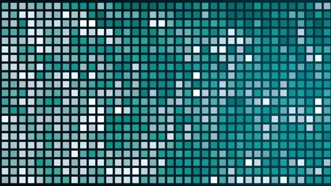 Pixelated background randomly changing the colors of pixels and squares in Stock Footage 261445240