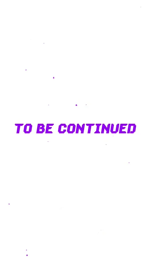 Pixelated to be continued text animation with retro glitch effect on vertical Stock Footage 335629674