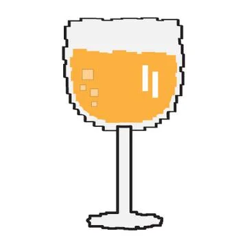 Pixelated beer glass Stock Illustration