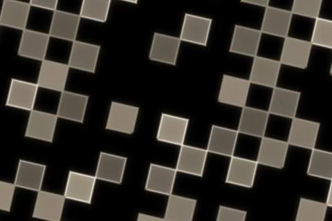 Pixelated black and white squares pattern for digital design Stock Illustration