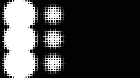 Pixelated black and white transition mask Stock Footage 156766047