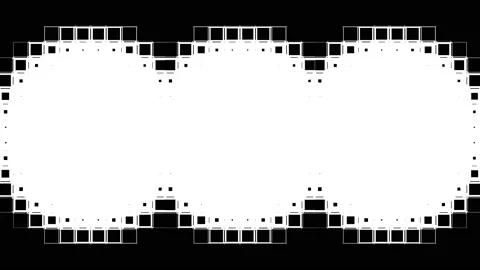 Pixelated black and white transition mask Stock Footage 156766259