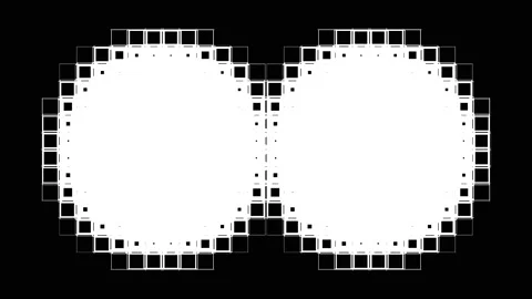 Pixelated black and white transition mask 動画素材 186785641