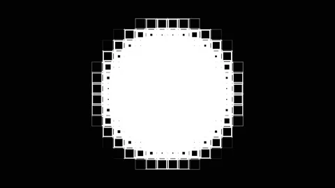 Pixelated black and white transition mask Stock Footage 196243449