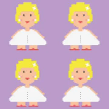 Pixelated bride vector pattern. Illustrazione stock