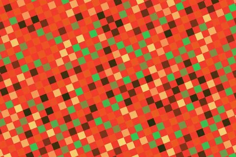 Pixelated christmas pattern with red green and yellow colors 스톡 일러스트