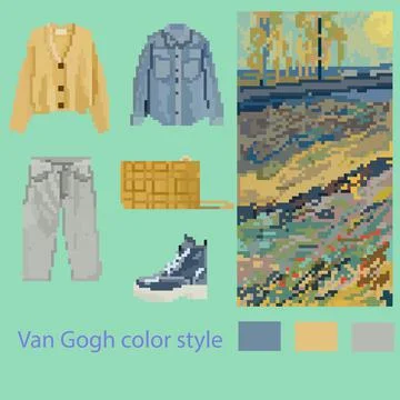 Pixelated clothes 스톡 일러스트