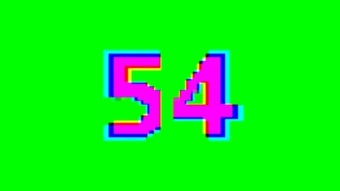 Pixelated Colorful 60 Second Countdown T... | Stock Video | Pond5