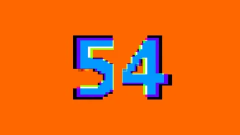 Pixelated Colorful 60 Second Countdown T... | Stock Video | Pond5