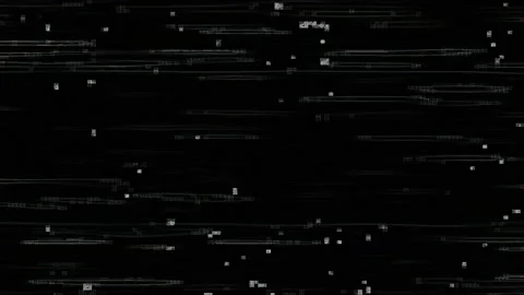 Pixelated Computer Screen Effect with White Particles and Green Lanes 스톡 동영상 150074936