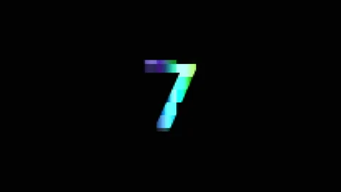 Pixelated countdown from 10 to 1, on a black background Stock Footage 151221491