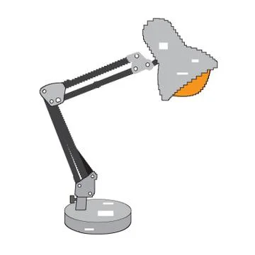 Pixelated desk light Stock Illustration