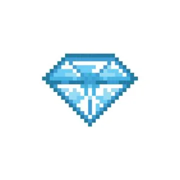 Pixelated diamond Stock Illustration