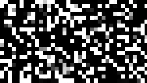 Pixelated Digital Noise Glitch Background with Black and White Static Stock Footage 330986968